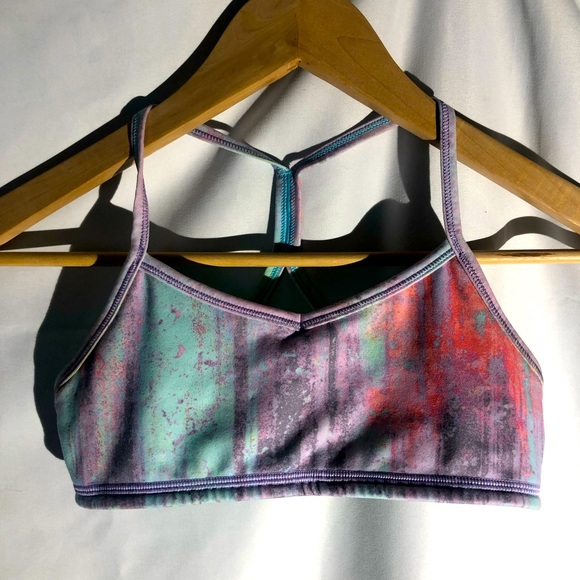 Ivivva Other - Ivivva Lululemon Girls Athletic Racerback Power Y Purple Blue Sports Bra Sz 12